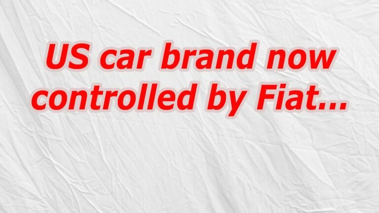 Us Car Brand Now Controlled By Fiat: A Deep Dive into the Transformation of American Icons